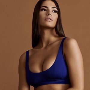 NWT Vitamin A Sienna Tank Bikini Top in Lagoon - Size Small